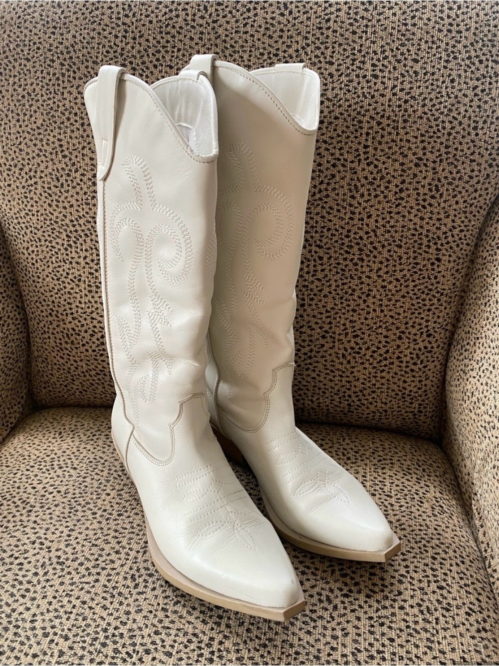 Steve Madden Ivory Western Knee High Boots